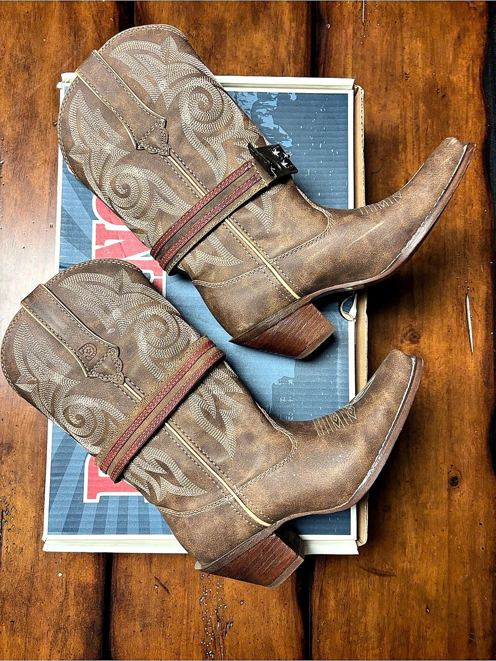 Durango Crush Women's Paisley Heeled Boots Brown US 7